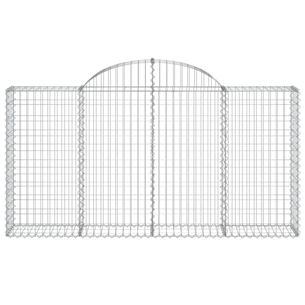 Kaarevat kivikorit 10 kpl 200x30x100/120 cm galvanoitu rauta