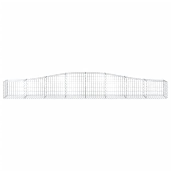 buede gabionkurve 10 stk. 400x50x40/60 cm galvaniseret jern