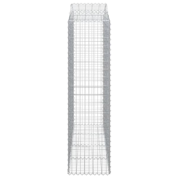Kaarevat kivikorit 8 kpl 200x50x180/200 cm galvanoitu rauta