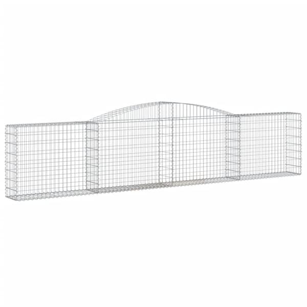 buede gabionkurve 10 stk. 400x30x80/100 cm galvaniseret jern