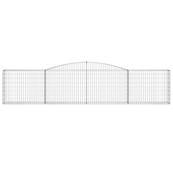 buede gabionkurve 10 stk. 400x30x80/100 cm galvaniseret jern