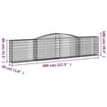 Miniatyrbillede 6 af 6: buede gabionkurve 10 stk. 400x30x80/100 cm galvaniseret jern