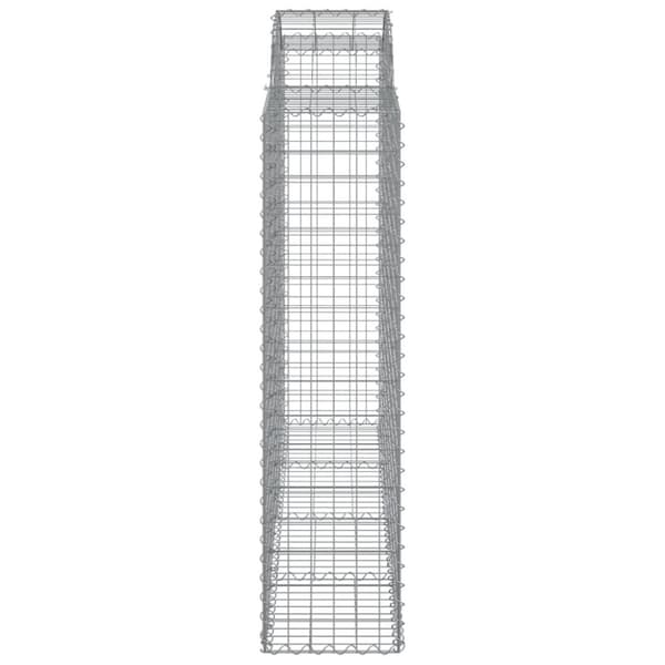 Kaarevat kivikorit 5 kpl 200x50x160/180 cm galvanoitu rauta