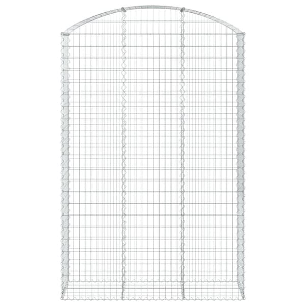 buet gabionkurv 150x50x220/240 cm galvaniseret jern