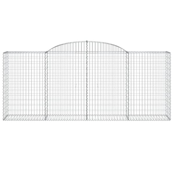 Kaarevat kivikorit 8 kpl 300x50x120/140 cm galvanoitu rauta