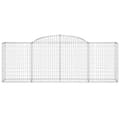 Miniatyrbillede 4 af 6: buede gabionkurve 11 stk. 300x50x100/120 cm galvaniseret jern