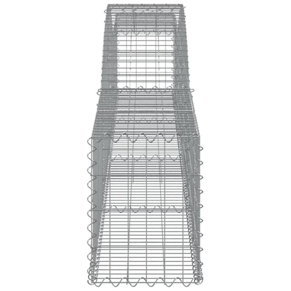 buede gabionkurve 3 stk. 400x30x40/60 cm galvaniseret jern