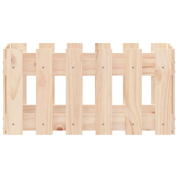 plantekasse med stakitdesign 60x30x30 cm massivt fyrretræ