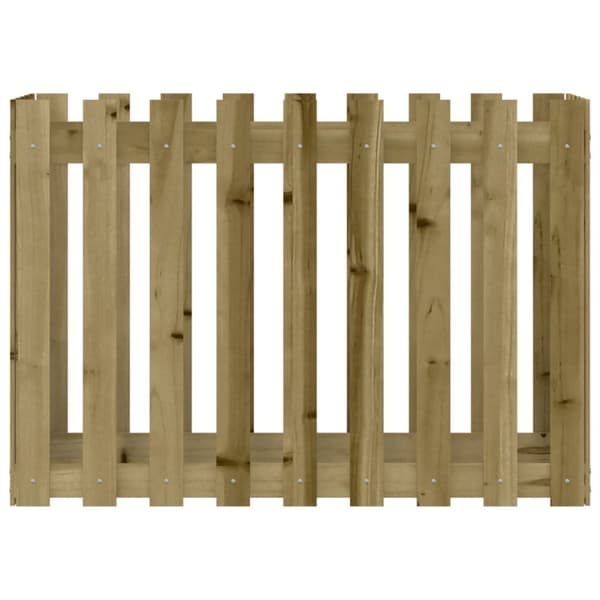 højbed med stakitdesign 100x50x70 cm imprægneret fyrretræ