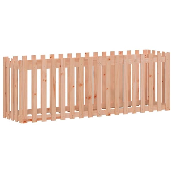 højbed med stakitdesign 200x50x70 cm massivt douglasgran