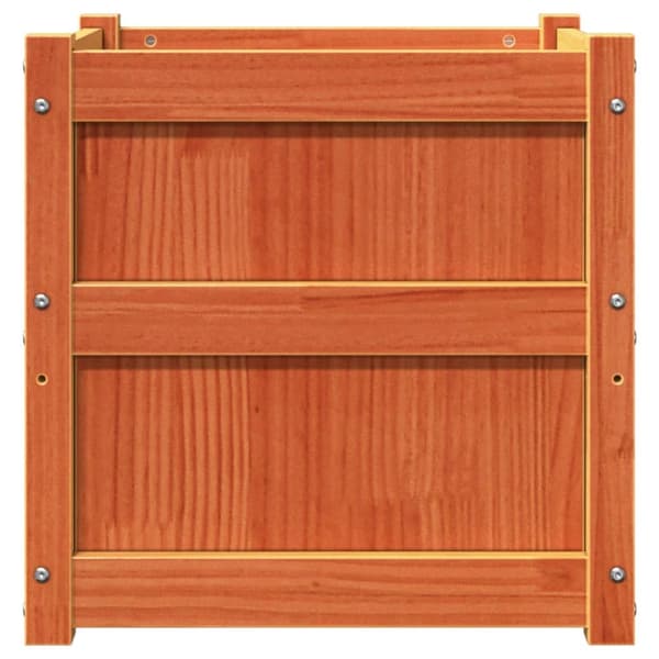 plantekasse 50x50x50 cm massivt fyrretræ gyldenbrun