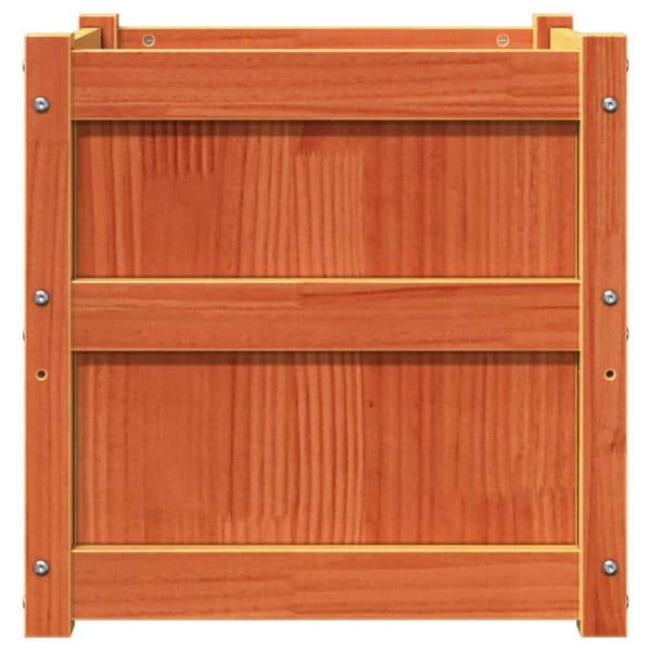 plantekasse 50x50x50 cm massivt fyrretræ gyldenbrun