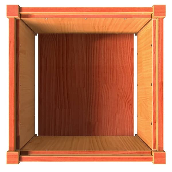 plantekasse 50x50x50 cm massivt fyrretræ gyldenbrun