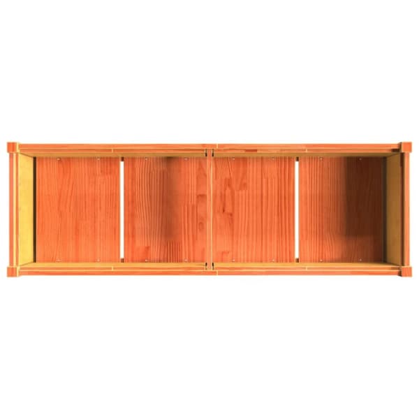 Ulkokukkalaatikko vahanruskea 150x50x70 cm täysi mänty
