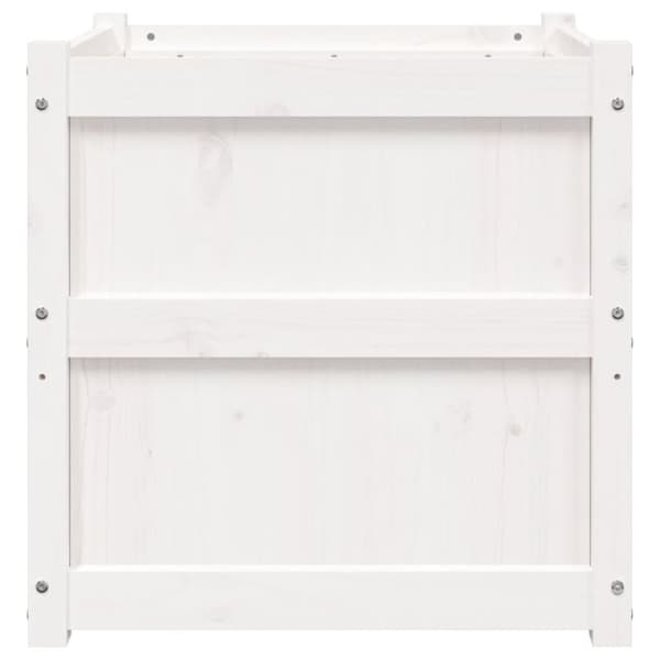 plantekasse 60x60x60 cm massivt fyrretræ hvid