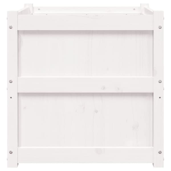 plantekasse 60x60x60 cm massivt fyrretræ hvid