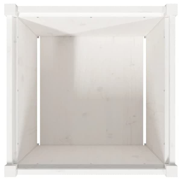 plantekasse 60x60x60 cm massivt fyrretræ hvid