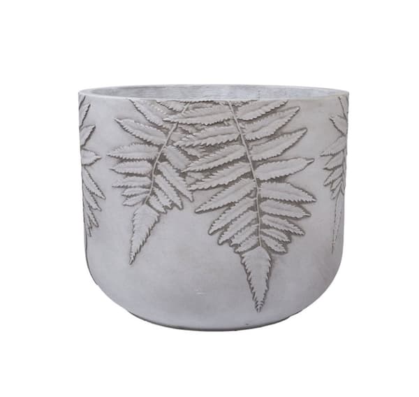 Planteholder FERN D37xH30cm, hvit/grå