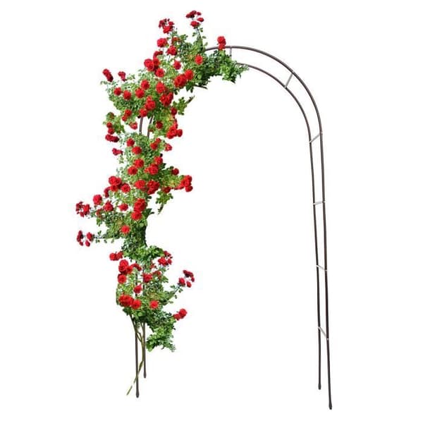 Rose Arch - Relaxdays - Stålmetall - 240 cm - Mörkbrun - Klätterväxthandledare