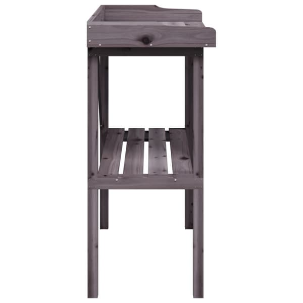 vidaXL Plantebord med hylle grå 78x38x82,5 cm heltre gran