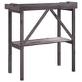 Pikkukuva 5 / 9: vidaXL Kukkapöytä hyllyllä harmaa 78x38x82,5 cm täysi kuusi