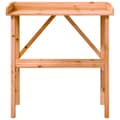 Miniatyrbilde 3 av 9: vidaXL Plantebord med hylle brun 78x38x82,5 cm heltre gran