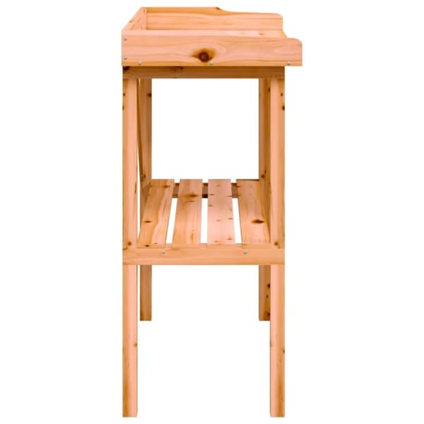 vidaXL Plantebord med hylle brun 78x38x82,5 cm heltre gran