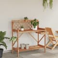 Miniatyrbillede 2 af 10: vidaXL pottebord med espalier massivt fyrretræ brun