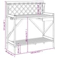 Miniatyrbillede 8 af 10: vidaXL pottebord med espalier massivt fyrretræ