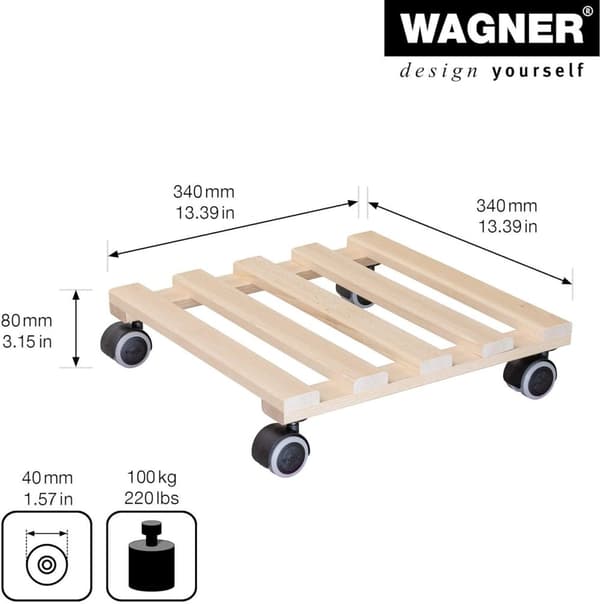 Blomstervagn 34x34 cm WAGNER