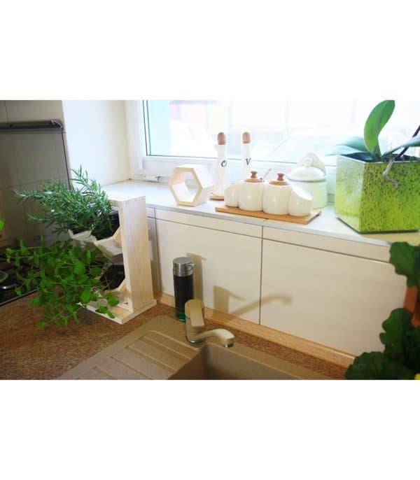 Træ vertikale plantekasser RD-8/2x2 - Hvide