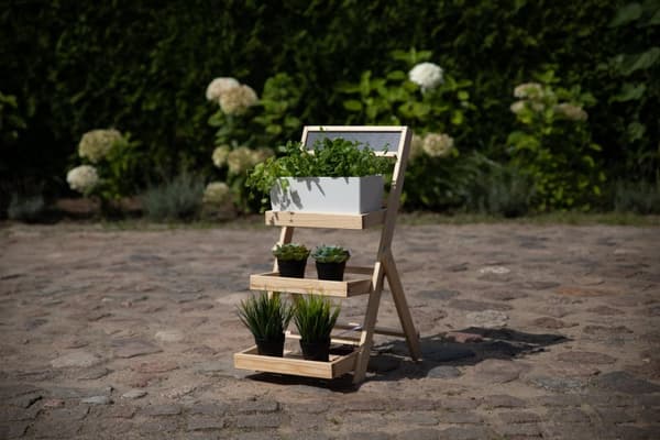 Träblomsterhylla /70x39x48 cm/ Naturlig finish