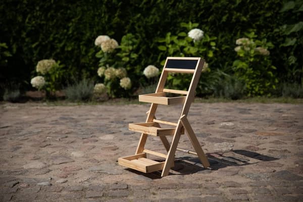 Träblomsterhylla /70x39x48 cm/ Naturlig finish