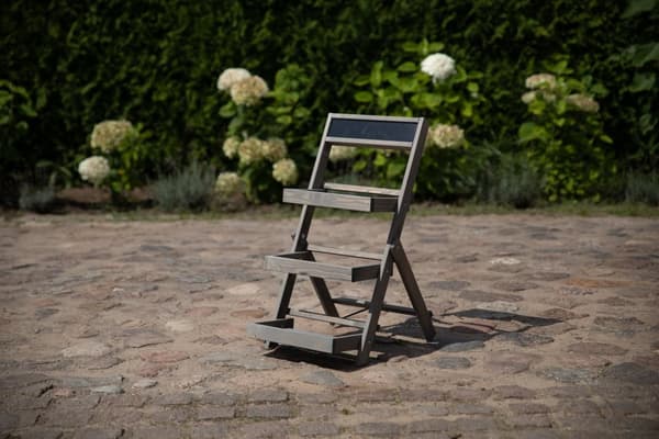 Træblomsterreol /70x39x48 cm/ Grå finish