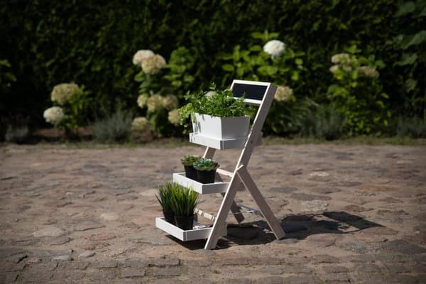 Träblomsterhylla / 70x39x48 cm / Vit finish