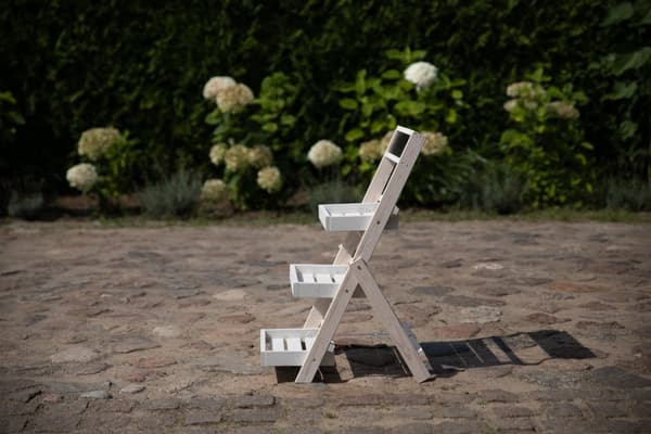 Träblomsterhylla / 70x39x48 cm / Vit finish