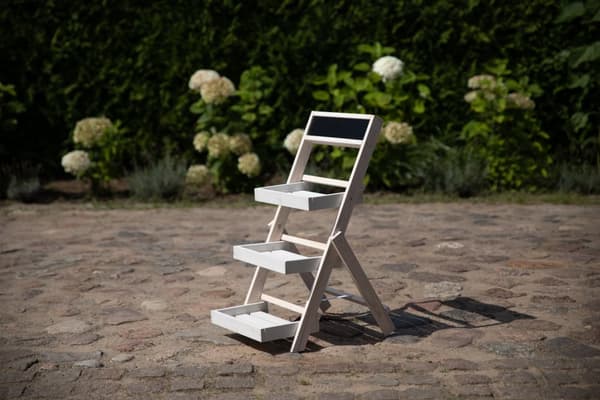 Träblomsterhylla / 70x39x48 cm / Vit finish