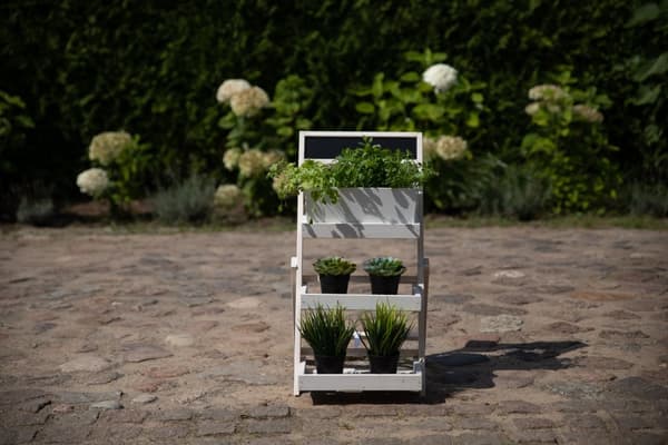 Träblomsterhylla / 70x39x48 cm / Vit finish