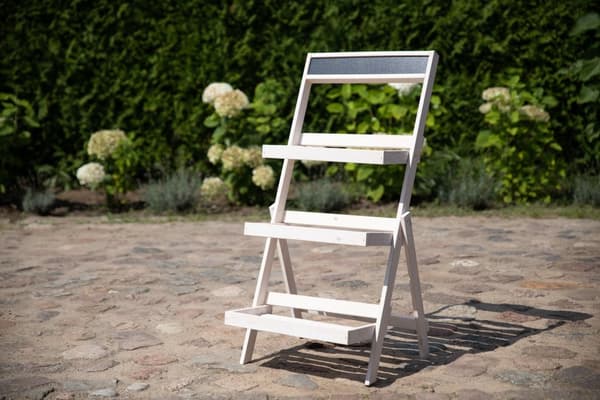 Træblomsterreol /100x52x52 cm/ Hvidt finish