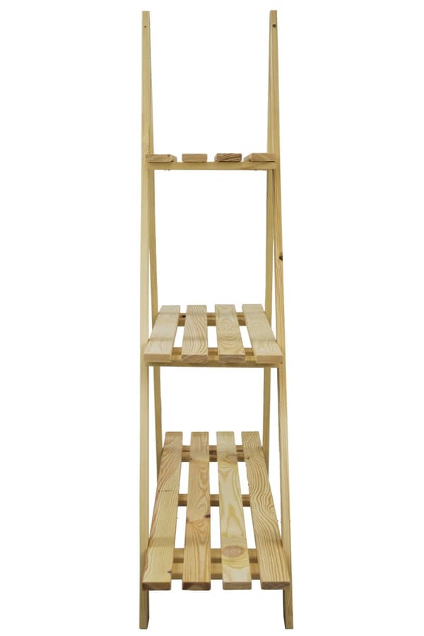 Puinen kukkapenkki 107x101x26 cm - RP/ 3-tasoinen/ Luonnonvärinen