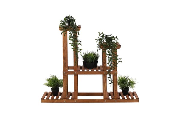 Multilevel blomsterstativ 5-hyldet RKB /95x116x25/ Brun