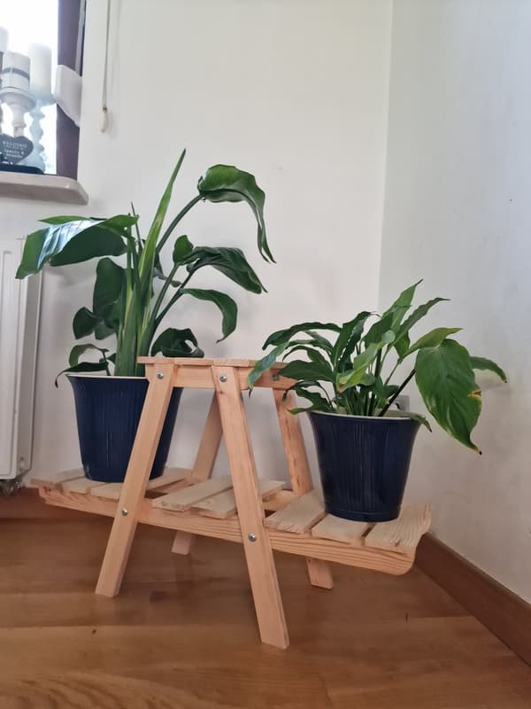Mångnivå blomsterställning 3-hyllor RKA /45x74x25/ Naturlig