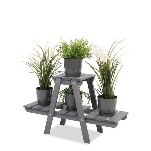 Monitasoinen kukkaruukku 3-hyllyinen RKA /45x74x25/ Harmaa