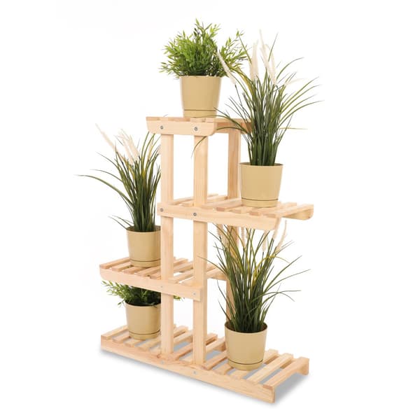 Multilevel blomsterstativ 5-hyldet RKA /82x68x25/ Naturlig