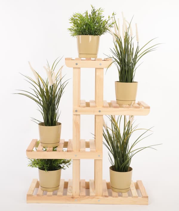 Multilevel blomsterstativ 5-hyldet RKA /82x68x25/ Naturlig