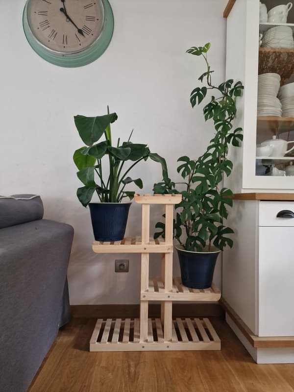 Multilevel blomsterstativ 5-hyldet RKA /82x68x25/ Naturlig