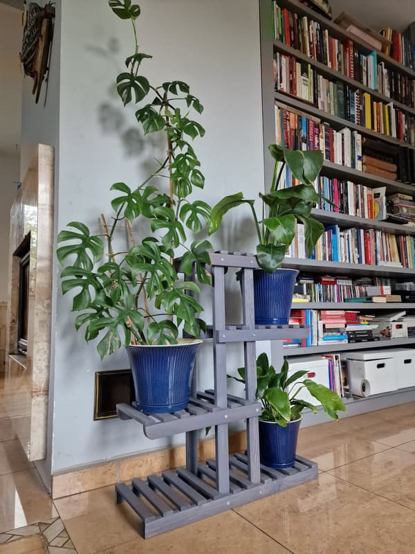 Monitasoinen kukkaruukku 5-hyllyinen RKA /82x68x25/ Harmaa