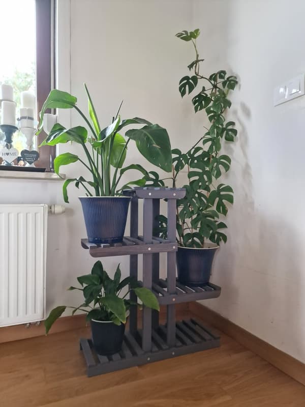 Monitasoinen kukkaruukku 5-hyllyinen RKA /82x68x25/ Harmaa