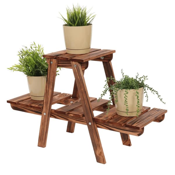 Mångnivå blomställning 3-hyllor RKA /45x74x25/ Brunt bränt