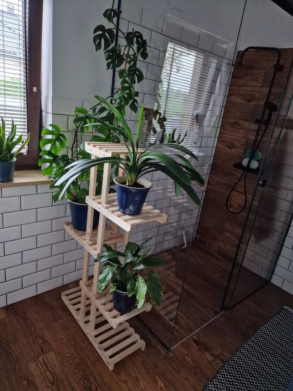 Multinivå blomsterställning 6-hyllor RKA /117x68x25/ Naturlig bränd